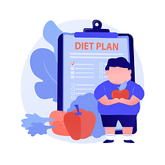 Image showing Dieting and overweight vector concept metaphor