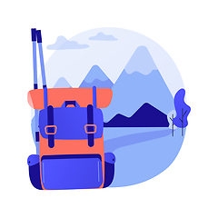 Image showing Summer hiking vector concept metaphor