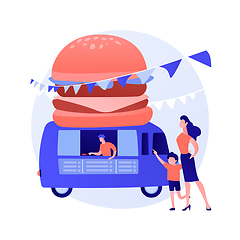 Image showing Food truck vector concept metaphor