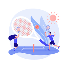 Image showing Tennis camp vector concept metaphor