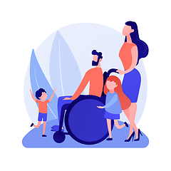 Image showing Family care and support vector concept metaphor