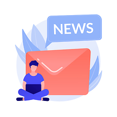 Image showing Newsletter subscription vector concept metaphor