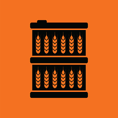 Image showing Barrel wheat symbols icon