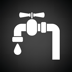 Image showing Icon of  pipe with valve