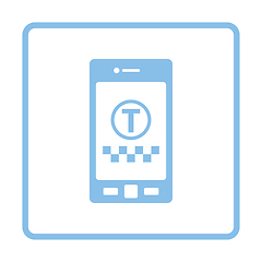 Image showing Taxi service mobile application icon