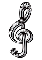 Image showing Decorative music symbol