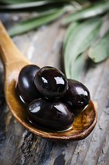 Image showing Black Olives