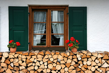 Image showing Firewood and window