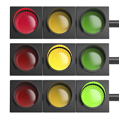 Image showing Horizontal traffic lights