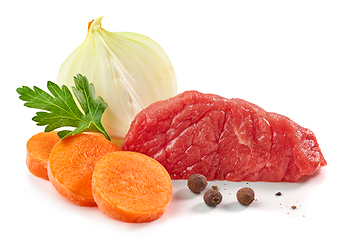 Image showing various beef broth ingredients