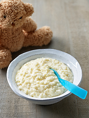 Image showing bowl of rice and milk pudding