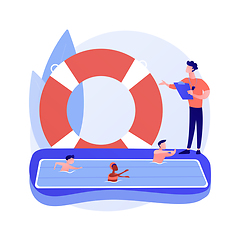 Image showing Swimming classes vector concept metaphor