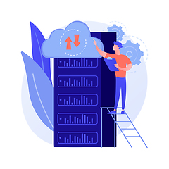 Image showing Hosting processor vector concept metaphor