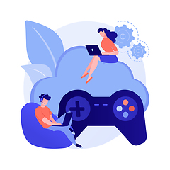 Image showing Console gamepad vector concept metaphor