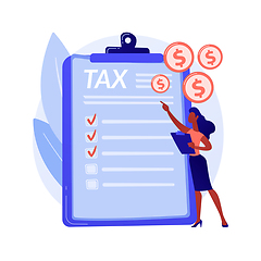 Image showing Paying taxes vector concept metaphor