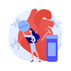 Image showing Pills for heart vector concept metaphor