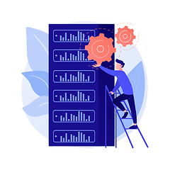 Image showing Server hardware maintenance vector concept metaphor