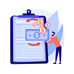 Image showing Remittance money vector concept metaphor