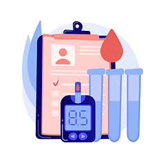 Image showing Blood analysis vector concept metaphor