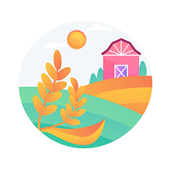 Image showing Natural farming abstract concept vector illustration.