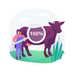 Image showing Grass fed beef abstract concept vector illustration.