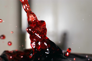 Image showing Wine flowing