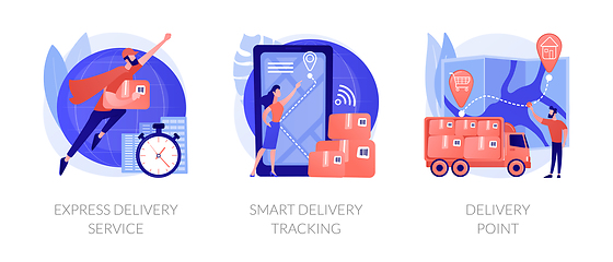 Image showing Parcel shipment services abstract concept vector illustrations.