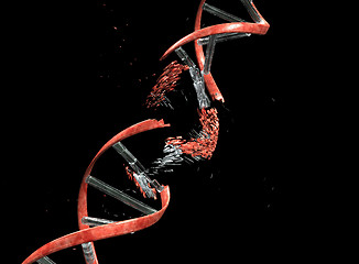 Image showing DNA string with clipping path