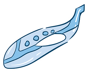 Image showing Image of blue plane - passenger aircraft, vector or color illust