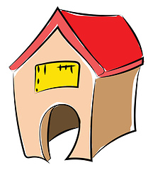 Image showing Image of dog house , vector or color illustration.