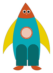 Image showing Rocket man, vector or color illustration.