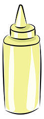 Image showing A light yellow colored mayonnaise bottle, vector or color illust