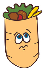 Image showing Image of dejected shawarma, vector or color illustration.