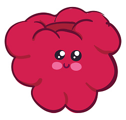 Image showing Image of cute raspberry shaped angel, vector or color illustrati