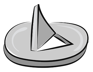 Image showing A metal button, vector or color illustration.