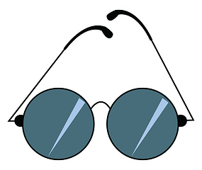 Image showing Image of blue sunglass, vector or color illustration.