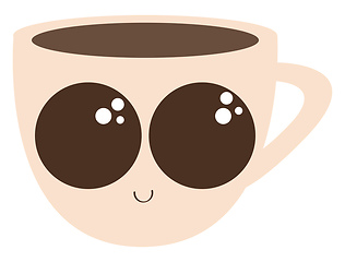 Image showing Image of coffee cup, vector or color illustration.