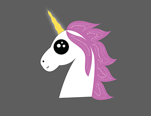 Image showing Unicorn, vector or color illustration.