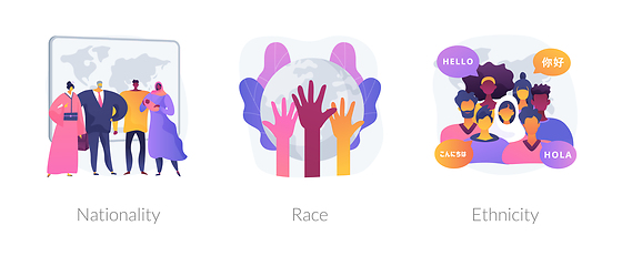 Image showing Human diversity abstract concept vector illustrations.