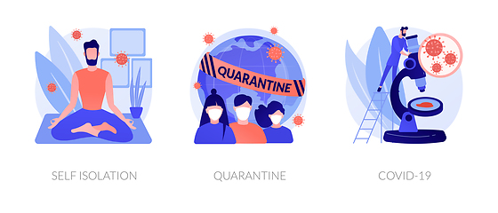 Image showing Coronavirus world pandemic abstract concept vector illustrations.