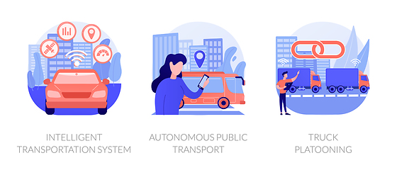 Image showing Smart traffic management vector concept metaphors.