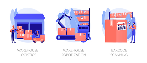 Image showing Manufacture management and modern technology implementation abstract concept vector illustrations.