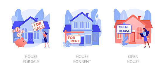 Image showing Real estate agent service abstract concept vector illustrations.