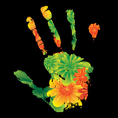 Image showing floral hand