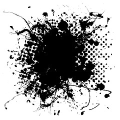 Image showing large halftone ink splat