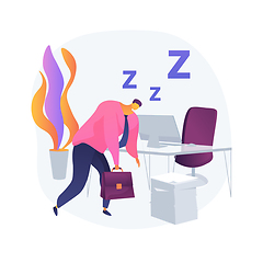 Image showing Sleep deprivation abstract concept vector illustration.