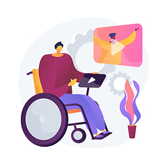 Image showing Disability entertainment vector concept metaphor