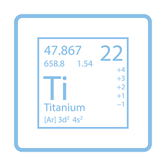 Image showing Icon of chemistry element