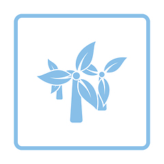 Image showing Wind mill leaves in blades icon
