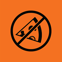 Image showing Prohibited pizza icon